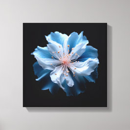 Blå blomma canvastryck