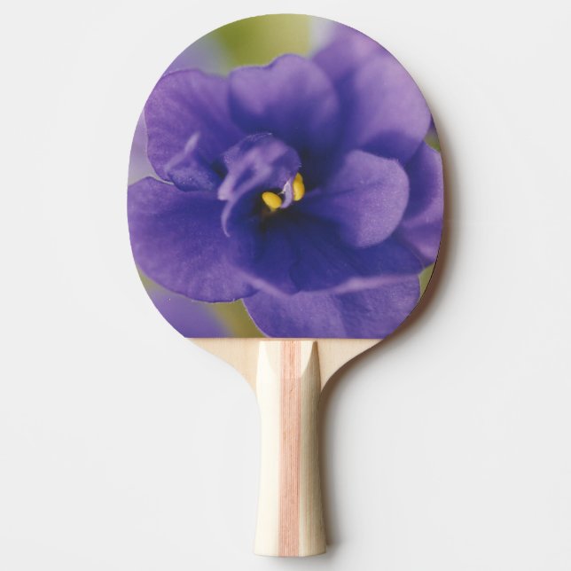 Blå blomma från Violet Saintpaulia Zoomed Pingisracket (Framsidan)