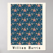Blå blomma från William Morris art nouveau