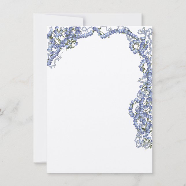 Blå blomma gräns (Framsida)