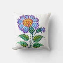 Blå Blomma Halvton Fin Konst