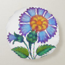 Blå Blomma Halvton Fin Konst