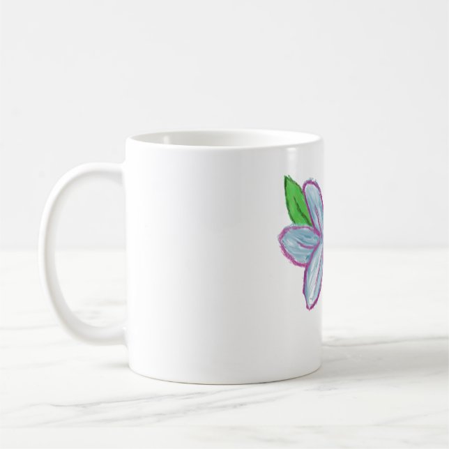 Blå blomma kaffemugg (Vänster)