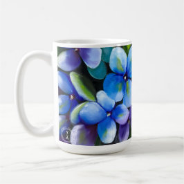 Blå blomma kaffemugg
