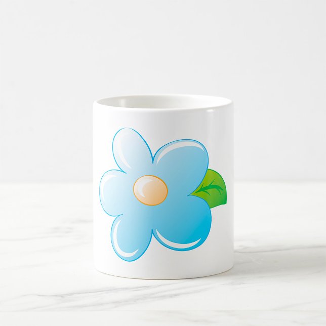 Blå blomma kaffemugg (Skapare uppladdad)