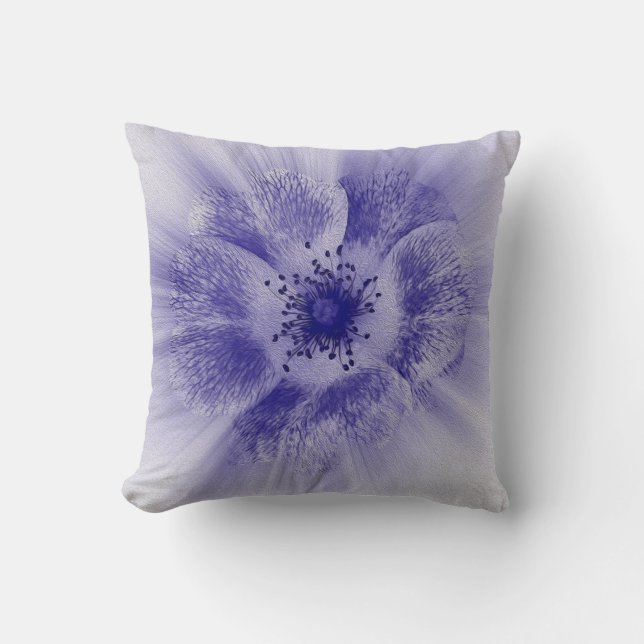 Blå blomma kudde (Framsida)