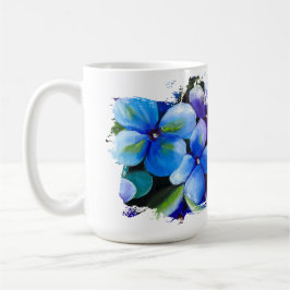 Blå blomma Låt din dröm blomstra mugg