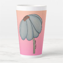 Blå blomma med rosa bakgrund