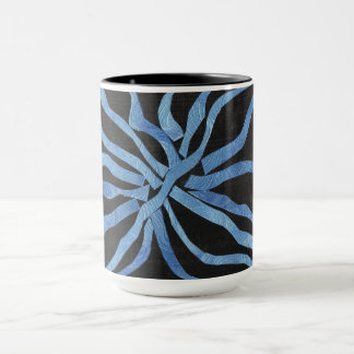 Blå Blomma Mugg