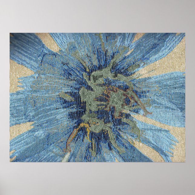 blå blomma poster (Framsidan)