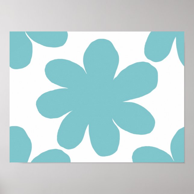 Blå blomma poster (Framsidan)