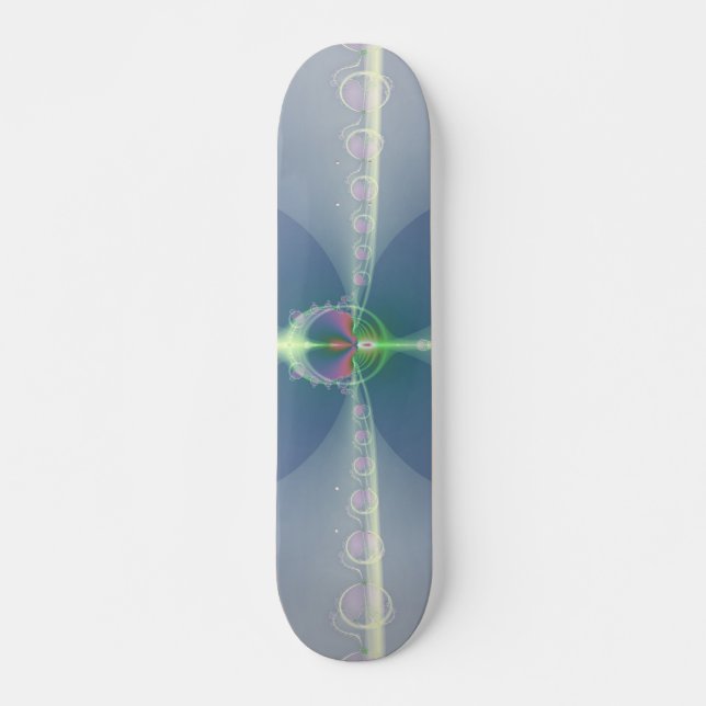 Blå Blomma Skateboard Bräda 19,5 Cm (Framsida)
