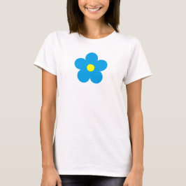 Blå blomma t shirt