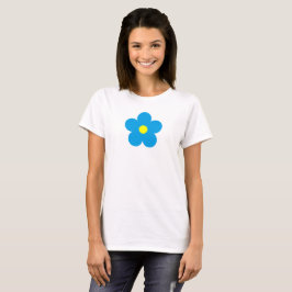 Blå blomma t shirt