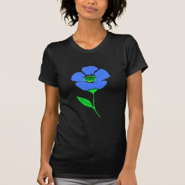 Blå blomma t shirt