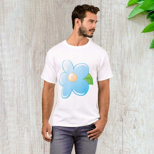 Blå blomma t shirt (Skapare uppladdad)