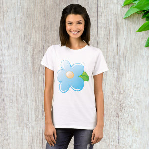Blå blomma t shirt