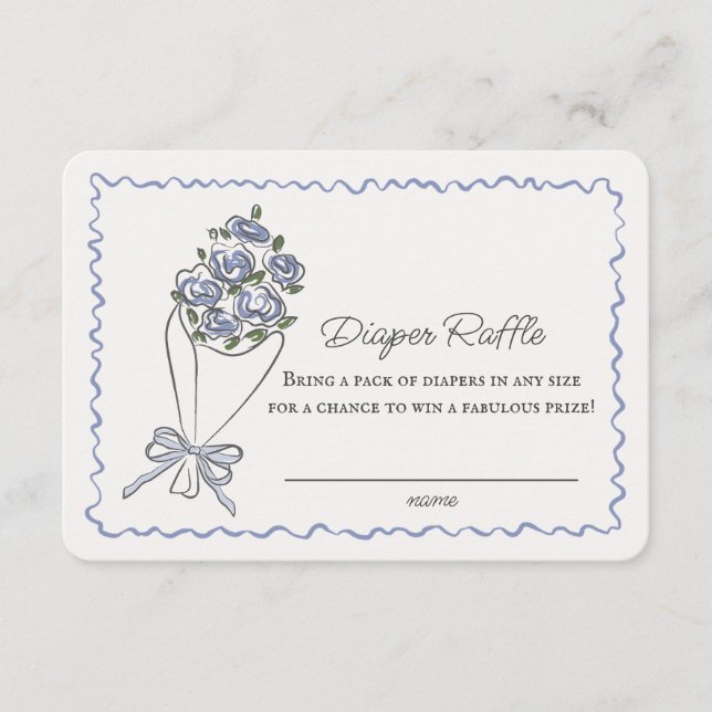 Blå blommans Blommigt - nedtoning av omfång Tilläggskort (Framsida)