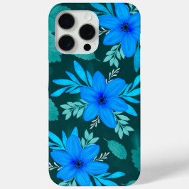 Blå Blommar Elegance iPhone Cover
