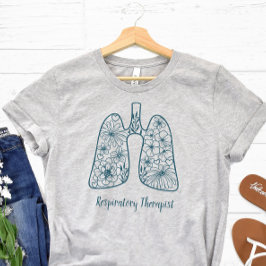 Blå Blommig Andningsterapeut T Shirt