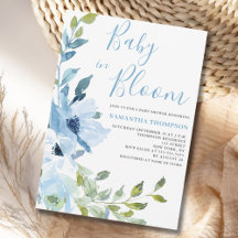 Blå Blommig Baby I Knopp Badrum