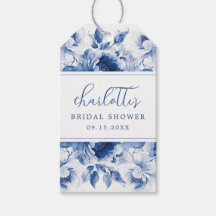 Blå Blommig Bröllopsdusch