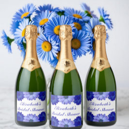 Blå Blommig Bröllopsfest