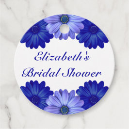 Blå Blommig Bröllopsfest Gåvor Etiketter