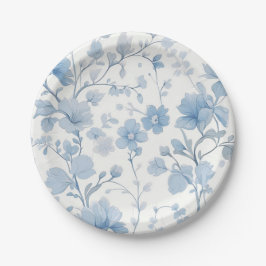 Blå Blommig Elegant Whimsisk Trädgårdsfest