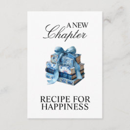 Blå Blommig En Ny Kapitel Bröllopsfest Tilläggskort