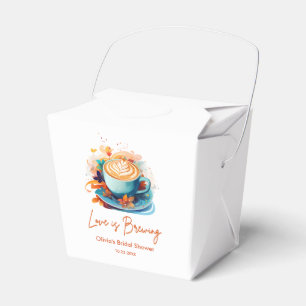 Blå Blommig Kärlek Bryggs Kaffebryllup Presentaskar