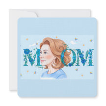 Blå Blommig Mamma