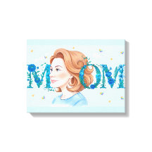 Blå Blommig Mamma