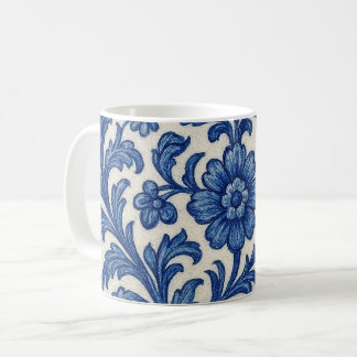 Blå Blommig Mugg. Kaffemugg