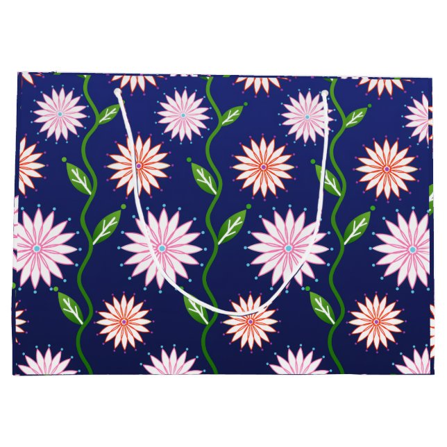 Blå Blommig Presentpåse (Baksidan)