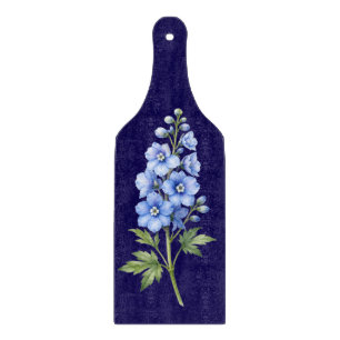 Blå Blommig Skärbräda