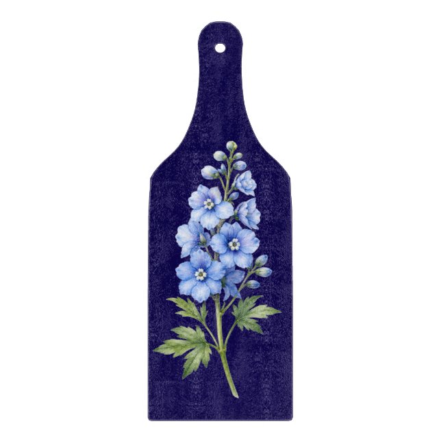 Blå Blommig Skärbräda (Framsidan)