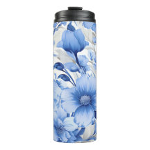 Blå Blommig Symfoni
