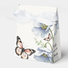 Blå Blommiga Bröllopspresentförpackningar Presentaskar