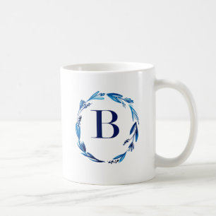 Blå Blommigt andedräkt B Kaffemugg