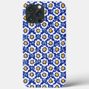Blå Blommigt Arabiska Mönster