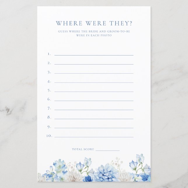 Blå Blommigt Arch-Möhippa där de var (Framsida)