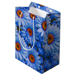 Blå blommigt blå solblommor blå daisy mönster