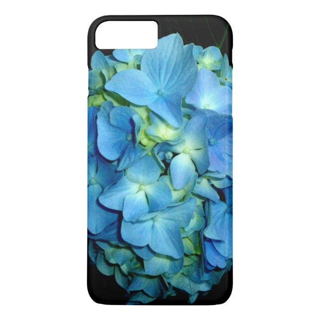 Blå blommigt, blått Hydrangea Case-Mate iPhone Skal (Baksida)