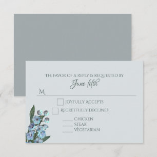 Blå Blommigt Delphinium Bouquet OSA Kort