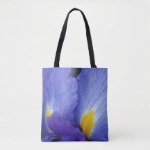 Blå Blommigt Dramatic Iris Flower Tote