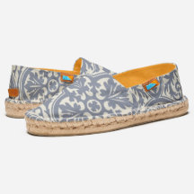 Blå Blommigt Espadrilles