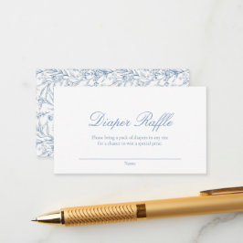 Blå Blommigt för babykläder, fickformat Raffle Blu Tilläggskort