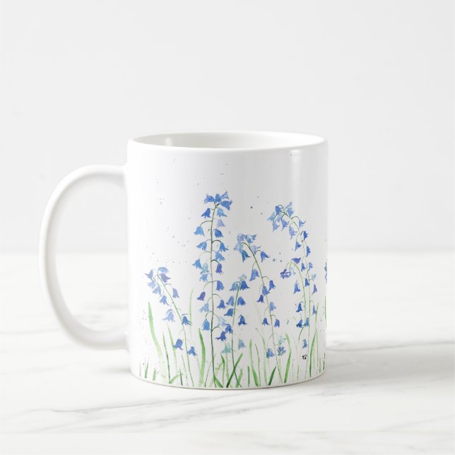 Blå blommigt Garden wood Kaffemugg (Vänster)