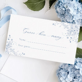 Blå Blommigt gissar hur många spel Tilläggskort